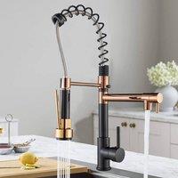 EONLION Kitchen Taps Sink Pull out spray head Mixer Tap in Black | Size: 1000mm 2000mm