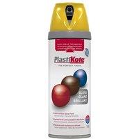 Plastikote 21105 400ml Premium Spray Paint Gloss - Yellow