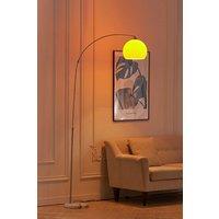Living and Home Modern Arched Floor Lamp with Marble Base Adjustable Height 145-220CM