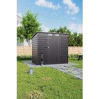 H&O Direct Galvanized Steel Outdoor Garden Storage Shed in Grey