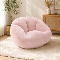 STILVORA Shell Shaped Bean Bag Chair with Memory Foam in Pink
