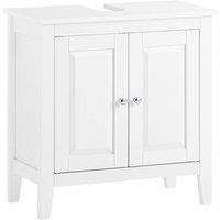 SoBuy Under Sink Cabinet - Two Door Storage - Modern Classic in White