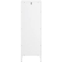 SoBuy Bathroom Tall Cabinet - Flip-Door Laundry Hamper - Modern in White