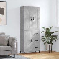 Berkfield Home Highboard Concrete Grey 69.5x34x180 cm Engineered Wood