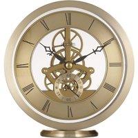Acctim Millenden Mantel Clock Quartz Polished Metal Floating Effect Glass Front in Gold