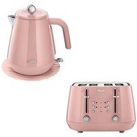 DELONGHI Eclettica 1.7L Kettle & 4 Slice Toaster Pink