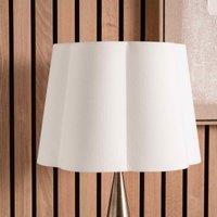 Ruma White Handloom Tapered Scalloped Lampshade for Table Lamps | Size: 14 inches
