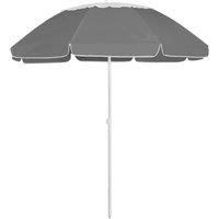 Berkfield Home Beach Umbrella Anthracite 300 cm in Black