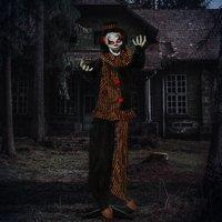 OUTSUNNY 67 Animated Prop Circus Clown Indoor Outdoor Halloween Decorations