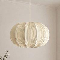 CGC Lighting Palmira Cream Extra Large Oval Stretch Ruffled Silk Fabric Lampshade