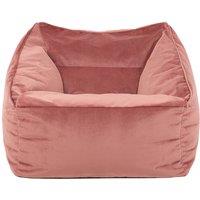icon Natalia Velvet Adults Bean Bag Armchair, Large Beanbag Dusk Pink in Light Pink