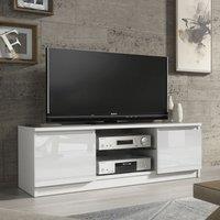 Creative Furniture TV Unit 120cm Modern - White with High Gloss Doors