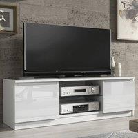 Creative Furniture Aura TV Unit 120cm - White with Gloss Doors