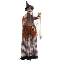 HOMCOM Outdoor Halloween Animatronic with Sound Activated, Light Up Eyes