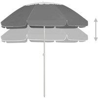 Berkfield Home Beach Umbrella Anthracite 300 cm in Dark Grey