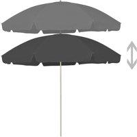 Berkfield Home Beach Umbrella Anthracite 300 cm in Dark Grey