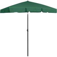 Berkfield Home Beach Umbrella Green 180x120 cm