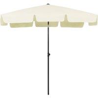 Berkfield Home Beach Umbrella Sand Yellow 200x125 cm in Ecru