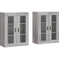 Berkfield Home Wall Mounted Cabinets 2 pcs Grey Sonoma Engineered Wood
