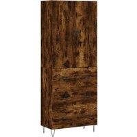 Berkfield Home Highboard Smoked Oak 69.5x34x180 cm Engineered Wood in Brown
