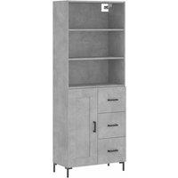 Berkfield Home Highboard Concrete Grey 69.5x34x180 cm Engineered Wood