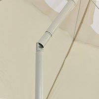 Berkfield Home Elegant Beach Umbrella Sand Yellow 300 cm in Ecru