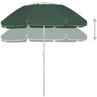 Berkfield Home Elegant Beach Umbrella Green 300 cm