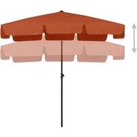 Berkfield Home Sturdy Beach Umbrella Terracotta 200x125 cm