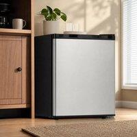 London Boutique 45L Table Top Mini Fridge Compact Refrigerator Drinks Fridge in Silver