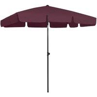 Berkfield Home Beach Umbrella Bordeaux Red 200x125 cm