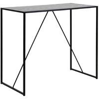 netfurniture Belgravia Black Metal Bar Table with Black Ash Top