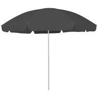 Berkfield Home Beach Umbrella Anthracite 300 cm in Black