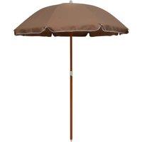 Berkfield Home Parasol with Steel Pole 180 cm Taupe in Beige