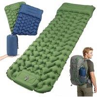 NESTLUNE Single Inflating Camping Sleeping Mat 10cm Thick in Olive