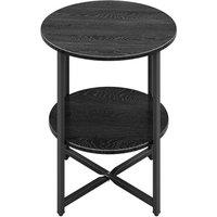PAWNORA 2 Tier Small Sofa Side Table black