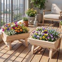 KORVIXA 80 kg Heavy-Duty Elevated Planter Box in Natural | Size: 1.25kg