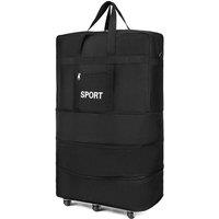 FLAVORA 42 Extra Large Travel Luggage Wheeled Trolley in Black | Size: 100 cm x 15 cm