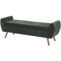 KORVIXA Large Bench 60x18x21 Green Storage Ottoman Bench Bed End | Size: 100 cm x 100 cm