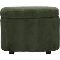 KORVIXA Green Makeup Chair Storage Ottoman Footstool | Size: 100 cm x 100 cm