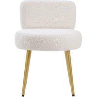 KORVIXA Beige - Teddy Plush Vanity Stool Bedroom Chairs Makeup Seat | Size: 100 cm x 100 cm