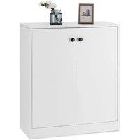 KORVIXA Modern Accent Cabinet Kitchen 2-Door Storage Cabinet in White | Size: 100 cm x 100 cm