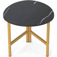 KORVIXA Wooden Oval Cocktail Table for Living Room Triangle Center Table in Black | Size: 100 cm x 100 cm