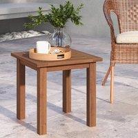 KORVIXA Patio Hardwood Side Table Outdoor Square End Table in Brown | Size: 100 cm x 15 cm