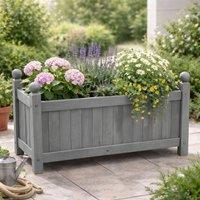 EONLION Grey Modern Wooden Rectangular Planter Box | Size: 100g