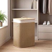 Kelvenix 72 Litre Wooden Clothes Basket in Natural | Size: 0.6m2