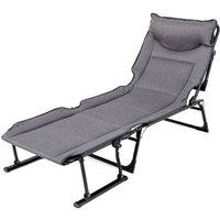 Kelvenix Camping Cot Convertible Single Sofa Chair in Grey