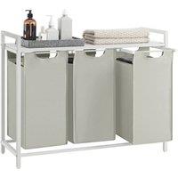Kelvenix White Compartment Laundry Hamper | Size: 0.6m2