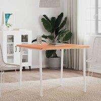 Berkfield Home Table Top 80x80x2.5 cm Square Solid Wood Beech in Brown