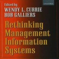 Oxford University Press Rethinking Management Information Systems: An Interdisciplinary