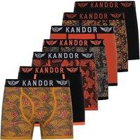 Kandor Men's Florid Boxers 7 Pack in Yellow | Size: XL